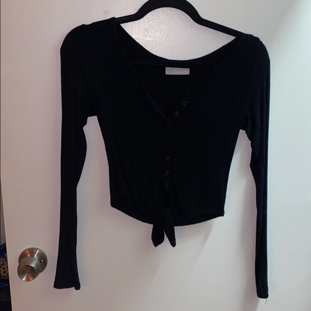 Tie front crop top